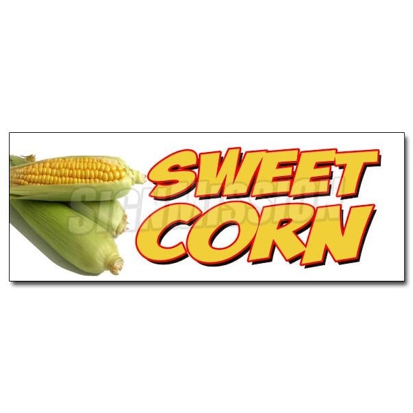 Signmission SWEET CORN DECAL sticker farmers market stand farm fresh just picked ears, D-12 Sweet Corn D-12 Sweet Corn - main